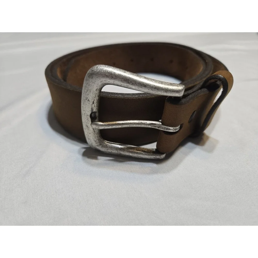 Honest by Brighton Mens Sz 40 Brown Casual Work Belt 64609 Genuine Soft Leather